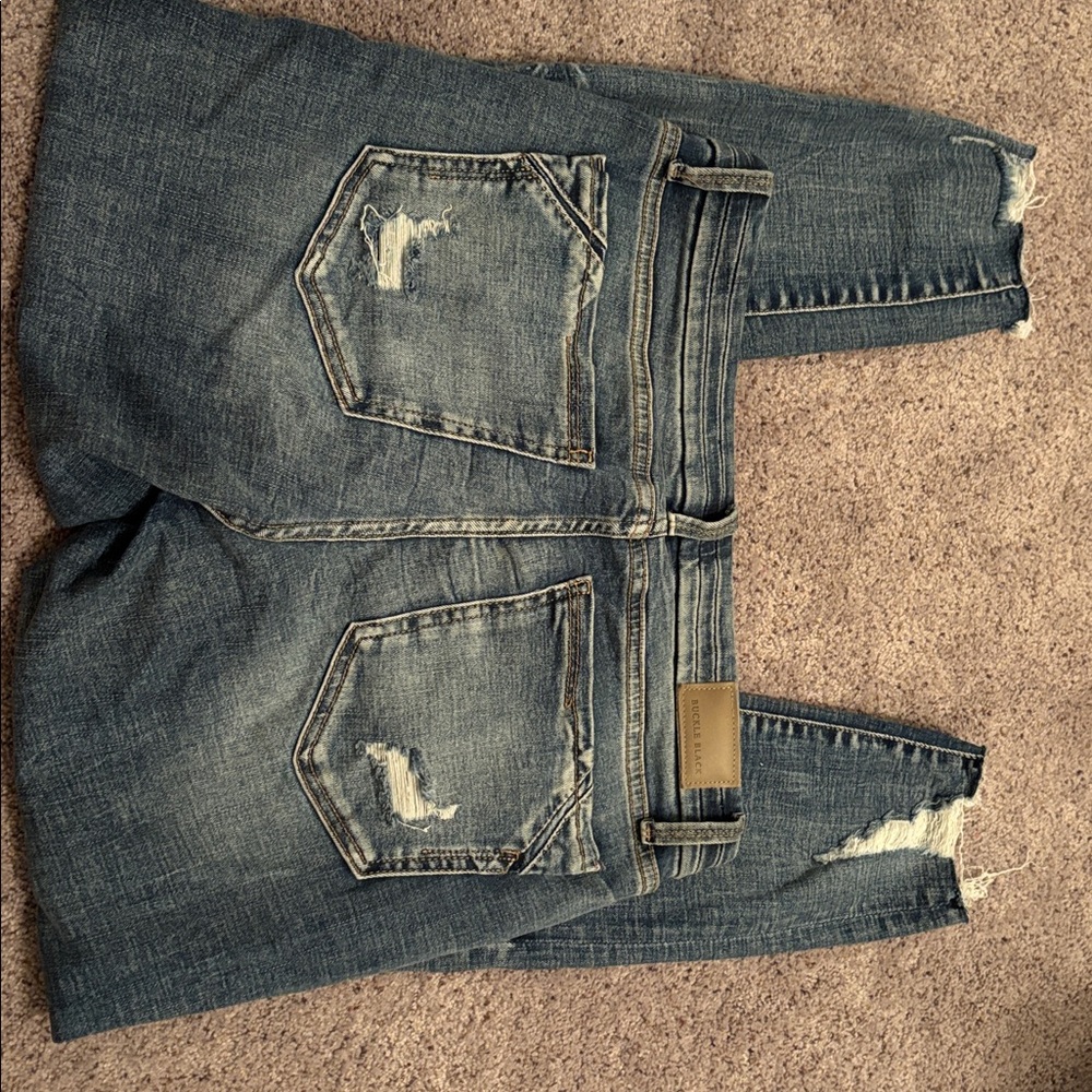 Distressed Blue Jeans - Picture 2 of 3